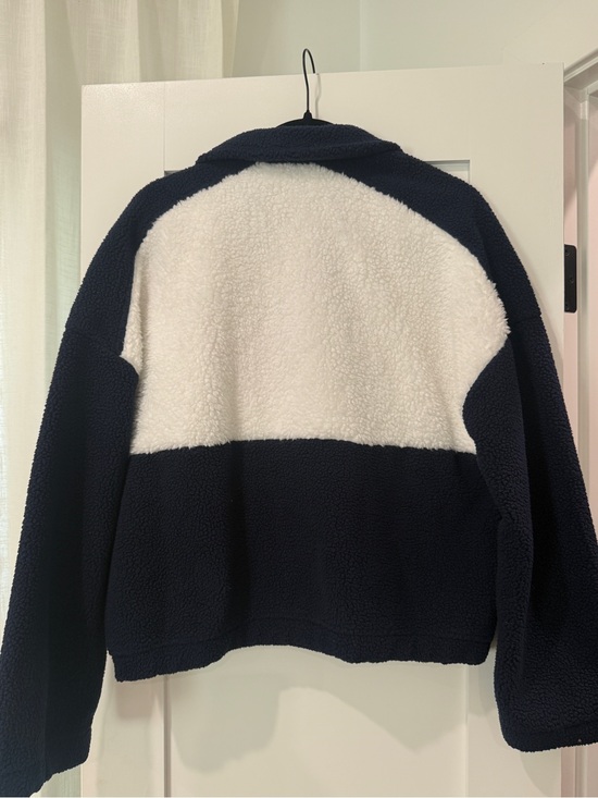 Columbia Sweaters - Columbia Navy and White Colorblock Sherpa Jacket